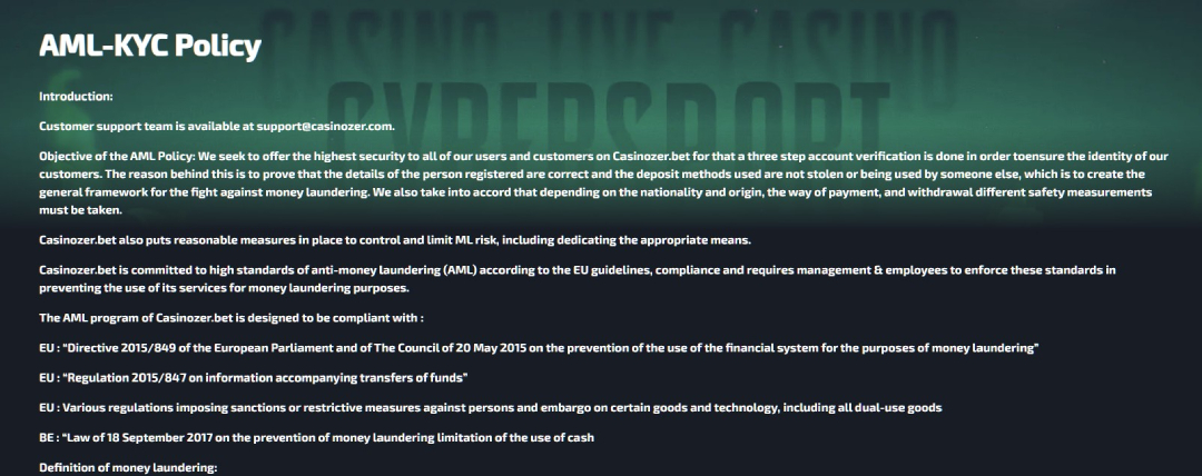 Politique AMC KYL casinozer